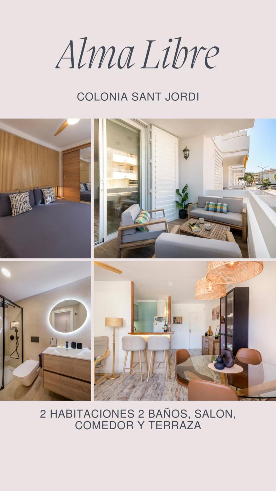 Alma Libre Beach Apartment Colonia de Sant Jordi Eksteriør bilde